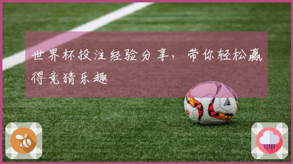 世界杯投注经验分享，带你轻松赢得竞猜乐趣